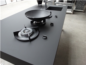 Noble Black Cut-To-Size Quartz Stone for Countertop Non-Porous and Easy to Clean Directly from China Manufacturer with Iso/Nsf Certificate More Durable Than Granite Slab Size 118*55 and 126*63