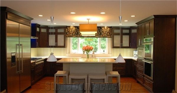 Quartz Stone Countertops Pure White with Thickness 15/20/25/30mm More Durable Than Granite for Multifamily/Hospitality Projects Like Countertop with Safety Guaranty,Anti Corruption,Anti Fading,Scratch