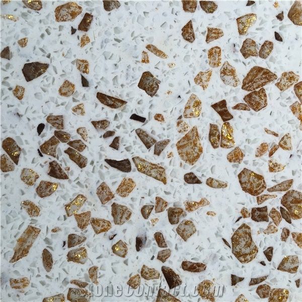 Quartz Stone Slabs and Tiles, Bst F0086 Golden Series in Standard Size 3000*1400mm and 3200*1600mm with Thickness 12/15/20/25/30mm Directly from China Manufacturer at Cheap Price More Durable Than Gra