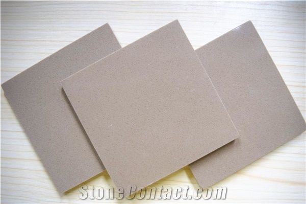 Wholesale Beige Quartz Stone Countertop with Brightt Solid Surface Directly from China Manufacturer at Competitive Pricing Standard Slab Size 118*55 and 126*63 More Durable Than Granite Thickness 3cm