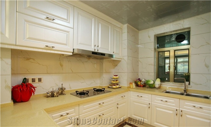 Wholesale China Solid Color Cut to Size Quartz Stone Countertop with Bright Surface Non-Porous Standard Sizes 126 *63 and 118 *55 with Competitive Price and Quality More Durable Than Granite