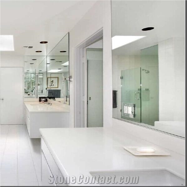 China Factory Popular Manmade Stone Countertops/Artificial Stone Countertops/White Glass Bath Countertops