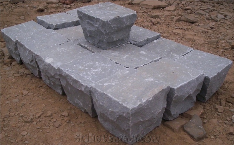 Kandla Grey Sandstone Cubes, Kandla Gray Cobbles Stone,Delhi Grey Sandstone Cubestone, Cobbles