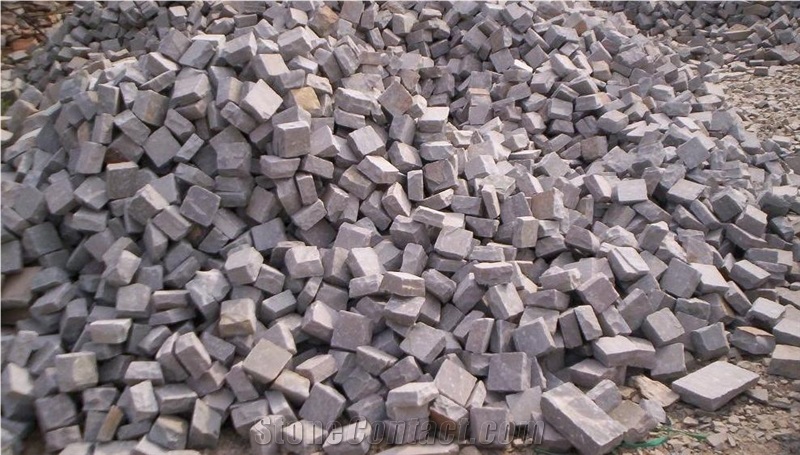 Kandla Grey Sandstone Cubes, Kandla Gray Cobbles Stone,Delhi Grey Sandstone Cubestone, Cobbles