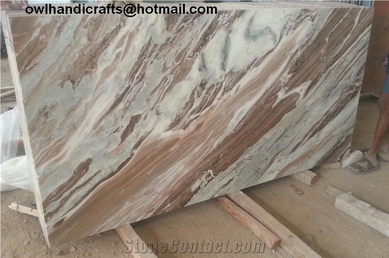 Owl Multicolour Brown Marble; Medusa Multicolour Marble, Fancy Brown Multi