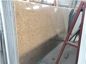 Colorful Pattern Gold Quartz Stone Slabs & Tiles