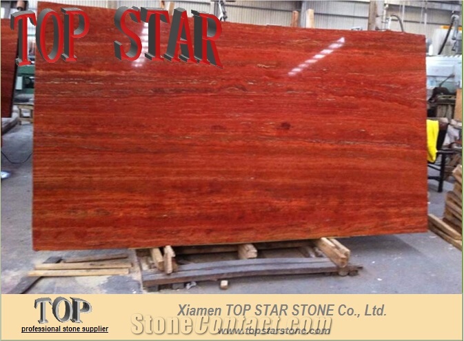Arizona Red Travertine Slabs & Tiles, Turkey Red Travertine