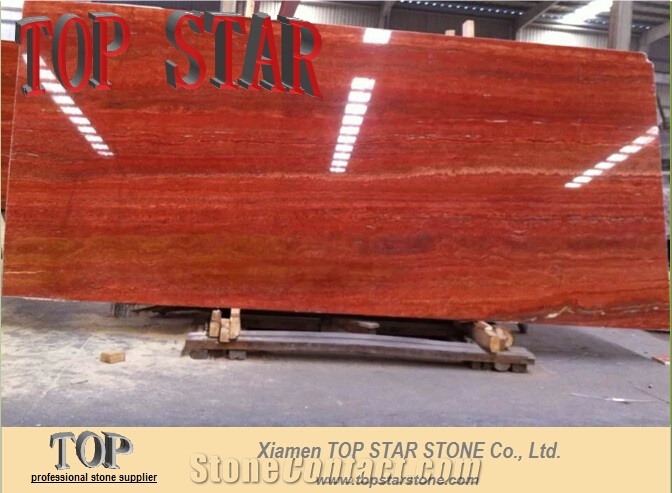 Rojo Alhambra Travertine Slabs & Tiles, Spain Red Travertine