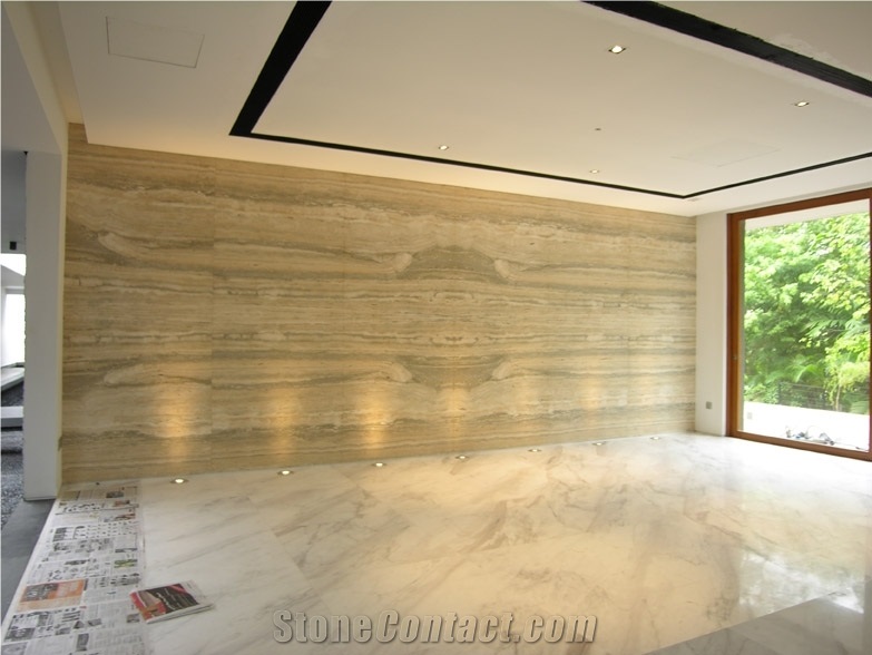 Silver Travertine Tiles & Slabs, Grey Italy Travertine Tiles & Slabs