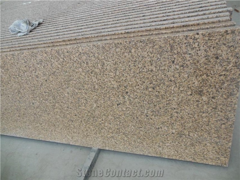 China Golden Diamond Yellow Granite Custom Kitchen Countertops / Bench Tops / Worktops