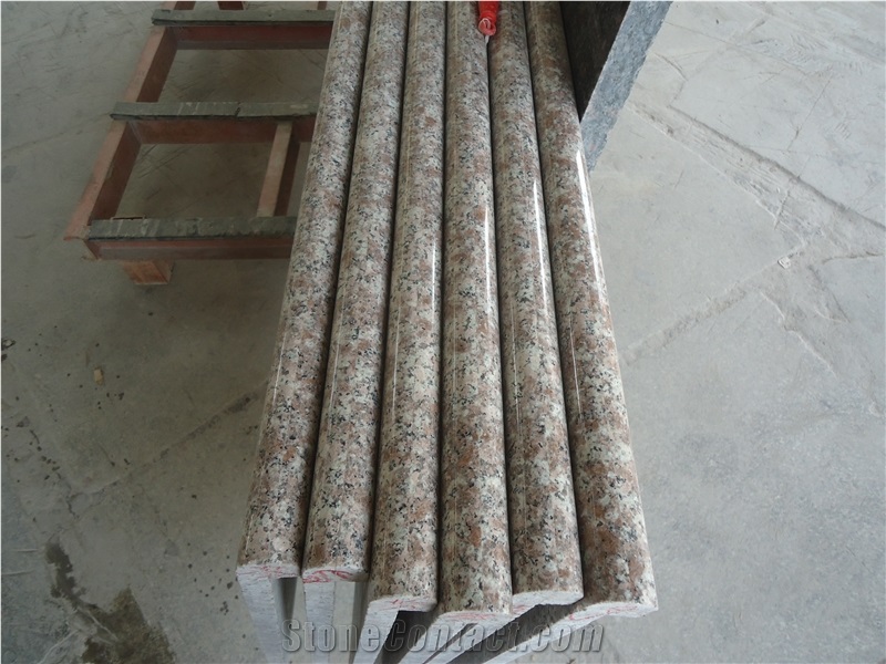 G687 Granite Kitchen Countertops / Worktops / Bench Tops ,Cheapest Chinese Laminated Full Bullnose Edges Peach Blossom Red Granite