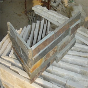 Rustic Slate Stacked Wall Cladding Corner Stone