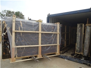 Black Marble with Golden and White, R Goldano Marble Tiles & Slabs Black Marble with Golden and White, R Goldano Marble Tiles & Slabs