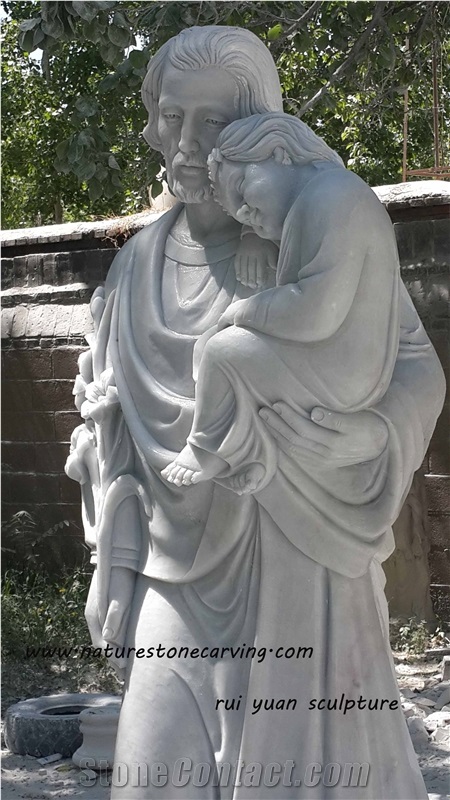 Jesus Sculpture Statue, Fangshan Jade White Marble Statues /Western Style Human Handcarved Sculptures
