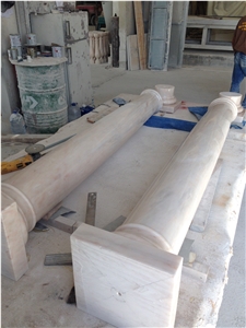 Rosa Aurora Marble Columns, Pink Marble Columns
