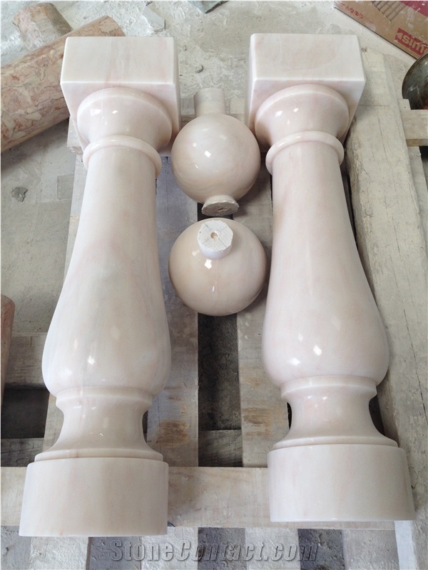 Rosa Aurora Marble Columns, Pink Marble Columns