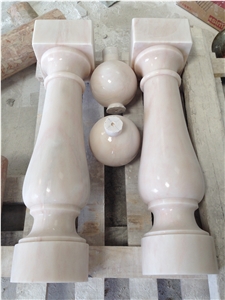 Rosa Aurora Marble Columns, Pink Marble Columns