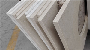 China Beige Artifical Quartz Stone Countertop,Chinese Manmade Stone,Bulding Products