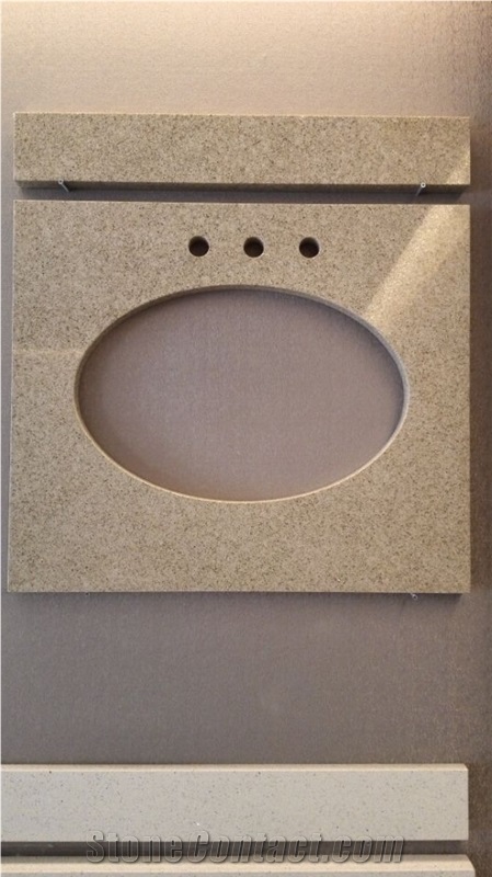 China Beige Artifical Quartz Stone Countertop,Chinese Manmade Stone,Bulding Products