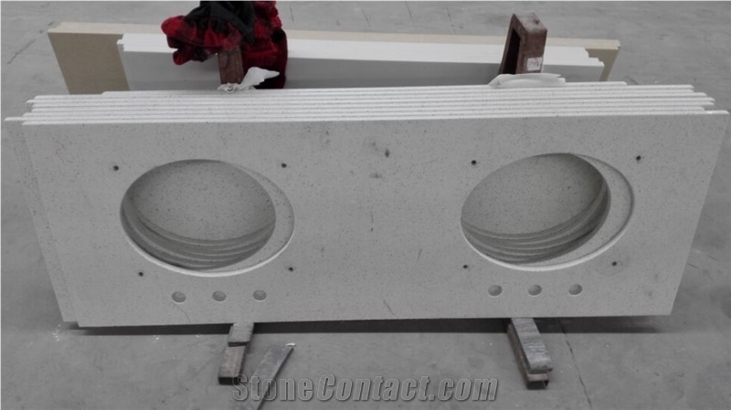 China Beige Artifical Quartz Stone Countertop,Chinese Manmade Stone,Bulding Products