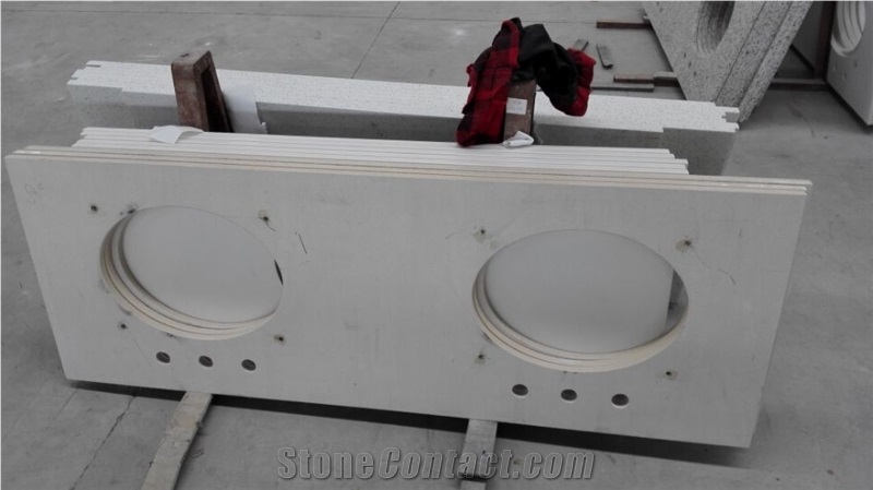 China Beige Artifical Quartz Stone Countertop,Chinese Manmade Stone,Bulding Products