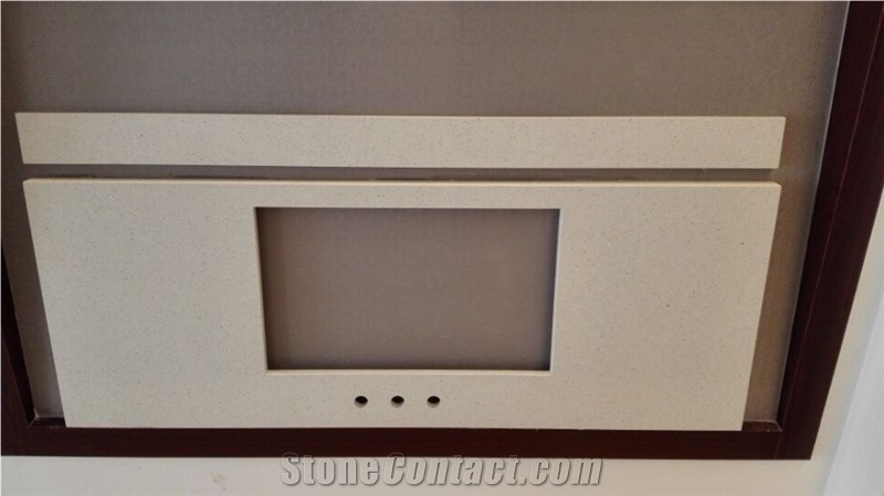 China Beige Artifical Quartz Stone Countertop,Chinese Manmade Stone,Bulding Products