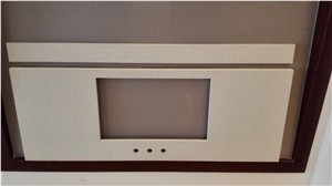 China Beige Artifical Quartz Stone Countertop,Chinese Manmade Stone,Bulding Products