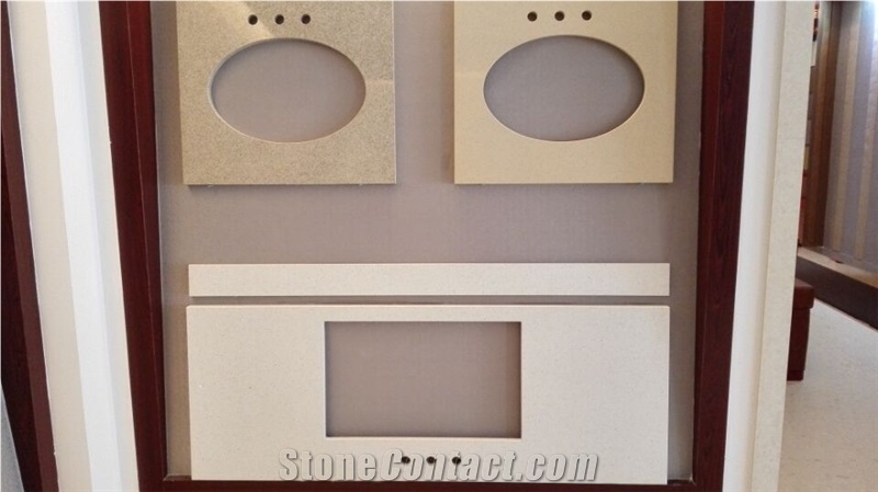 China Beige Artifical Quartz Stone Countertop