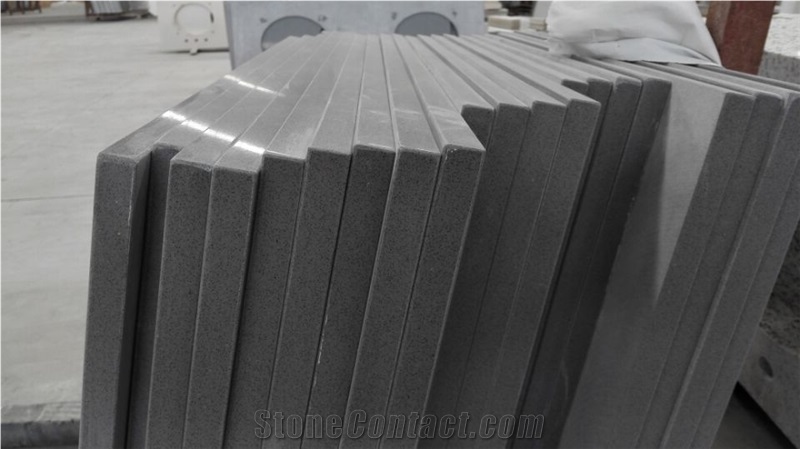 China Grey Artifical Quartz Stone Countertop,Chinese Manmade Stone,Bulding Products
