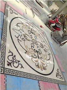 China Multicolor Marble Water Jet,Floor Decration