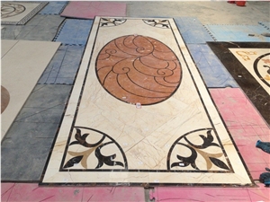 China Multicolor Marble Water Jet Medallion,Round Medallions Bulding Decration
