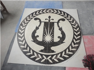 China Multicolor Marble Water Jet Medallion,Round Medallions Bulding Decration