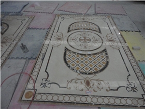 China Multicolor Marble Water Jet Medallion,Round Medallions Bulding Decration