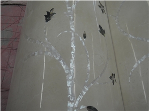 China Multicolor Marble Water Jet Medallion,Square Medallions Bulding Decration