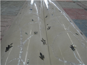 China Multicolor Marble Water Jet Medallion,Square Medallions Bulding Decration