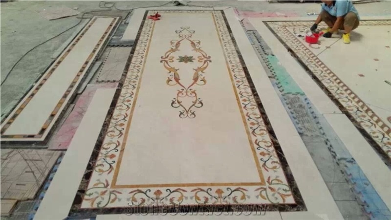 Square Flooring Water Jet Medallions