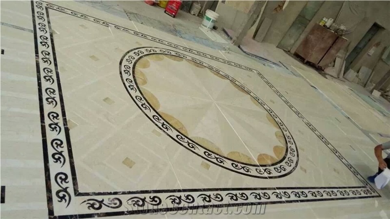 Square Flooring Water Jet Medallions