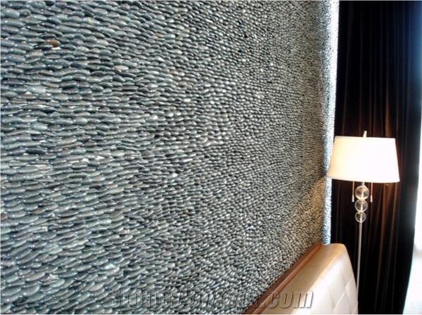 Black Marble Pebble Mosaic,Black Marble Wall Mosaic