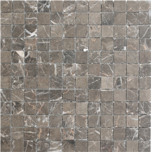 Cheap Chinese Dark Emperador Brown Polished Marble Square Mosaic Tiles