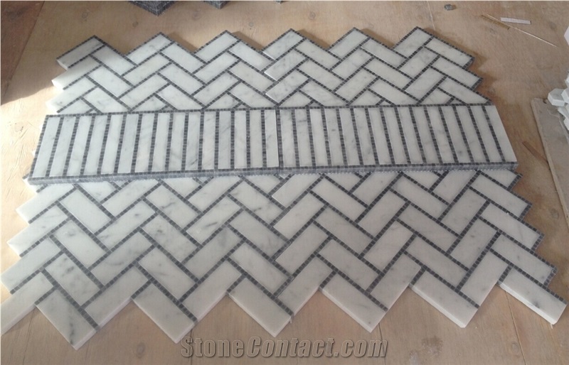 New White Marble Mosaic, Oriental White Marble Mosaic,Hexagon Mosaic
