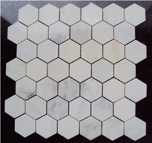 Popular White Hexagon Marble Mosaic on Sales
