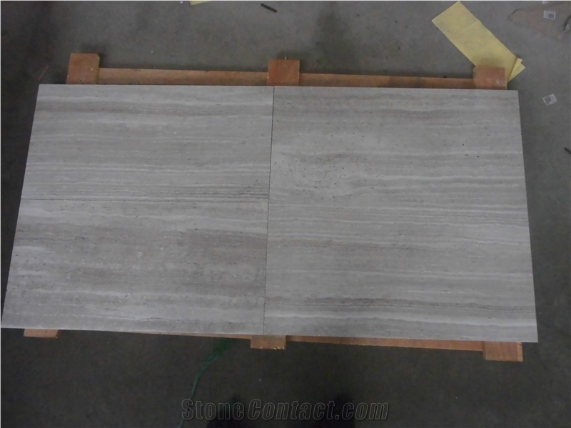 White Wooden Marble Slabs & Tiles, China White Marble