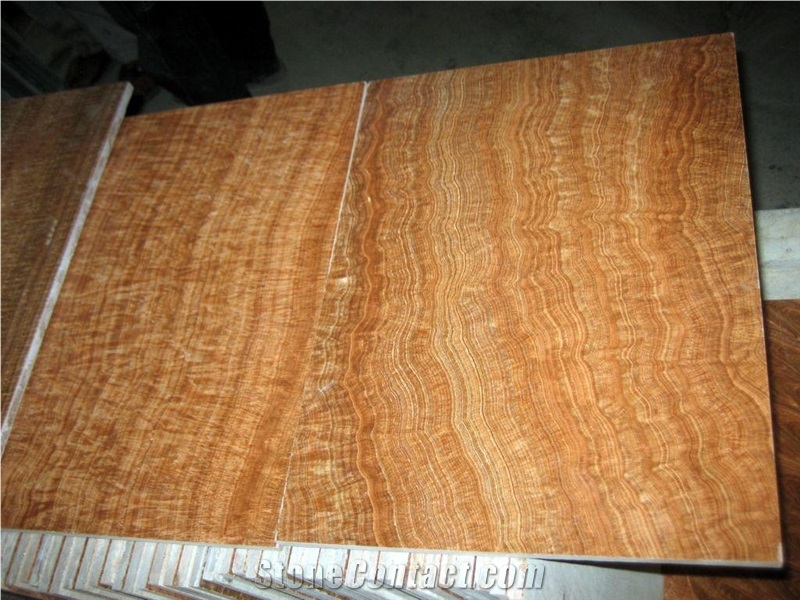 Yellow Wooden Grain Marble Slabs & Tiles, China Yellow Marble