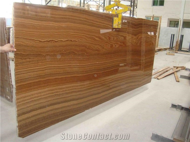 Yellow Wooden Grain Marble Slabs & Tiles, China Yellow Marble