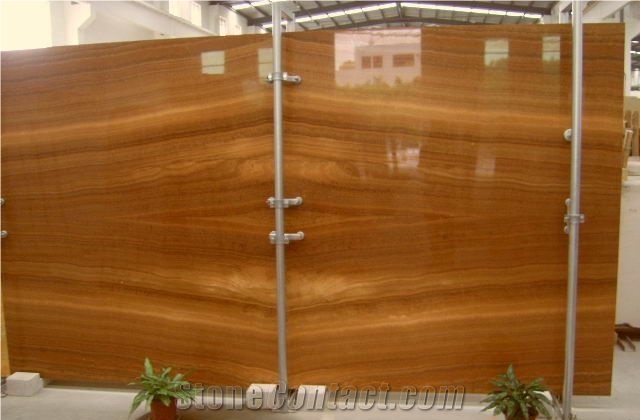 Yellow Wooden Grain Marble Slabs & Tiles, China Yellow Marble