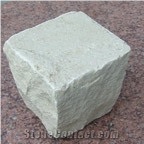 Mint Sandstone Cobbles, Gwalior Mint Sandstone Cube Stone & Pavers