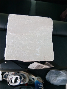 Sandstone Cobbles Kandla White, White India Sandstone Cube Stone & Pavers