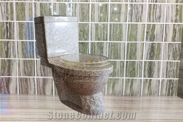 G682 Granite Nature Stone Toilets​, Golden Peach Toilet Closets, Rustic Yellow Bathroom Accessories Toilet
