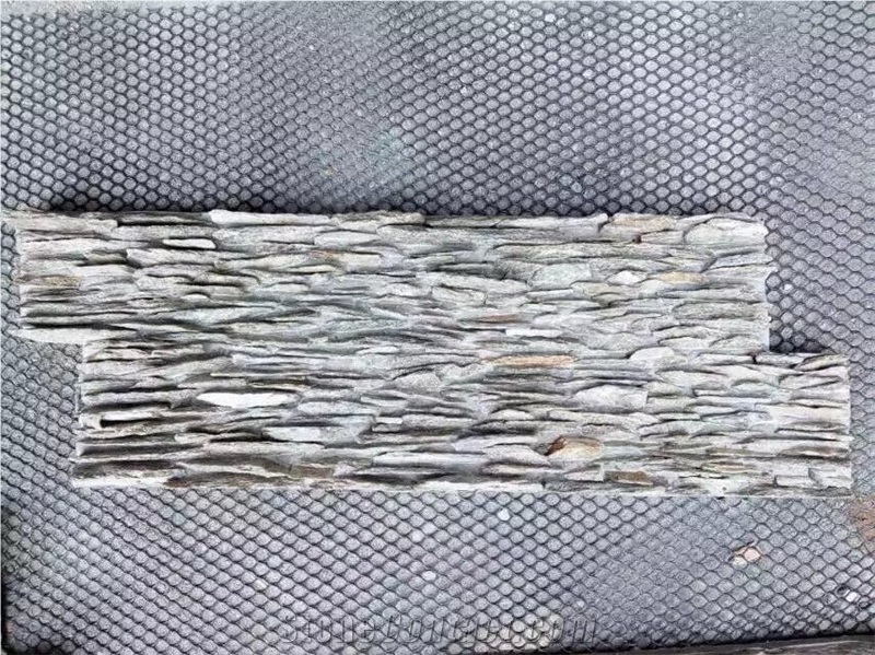 Cement Culture Slate Stone Wall Cladding Veneer, Brown Slate Wall Cladding