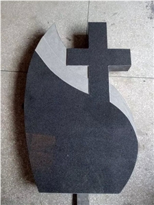 China G654 Black Granite Tombstone, Impala Black Granite Beida Black Granite Tombstones Carving Headstone Crosss Grave Stone, G654 Granite Monument & Tombstone